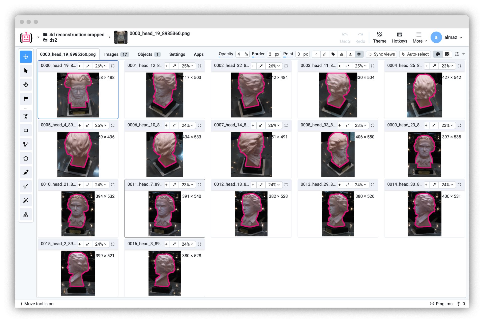 multi-view annotation for 3d reconstruction